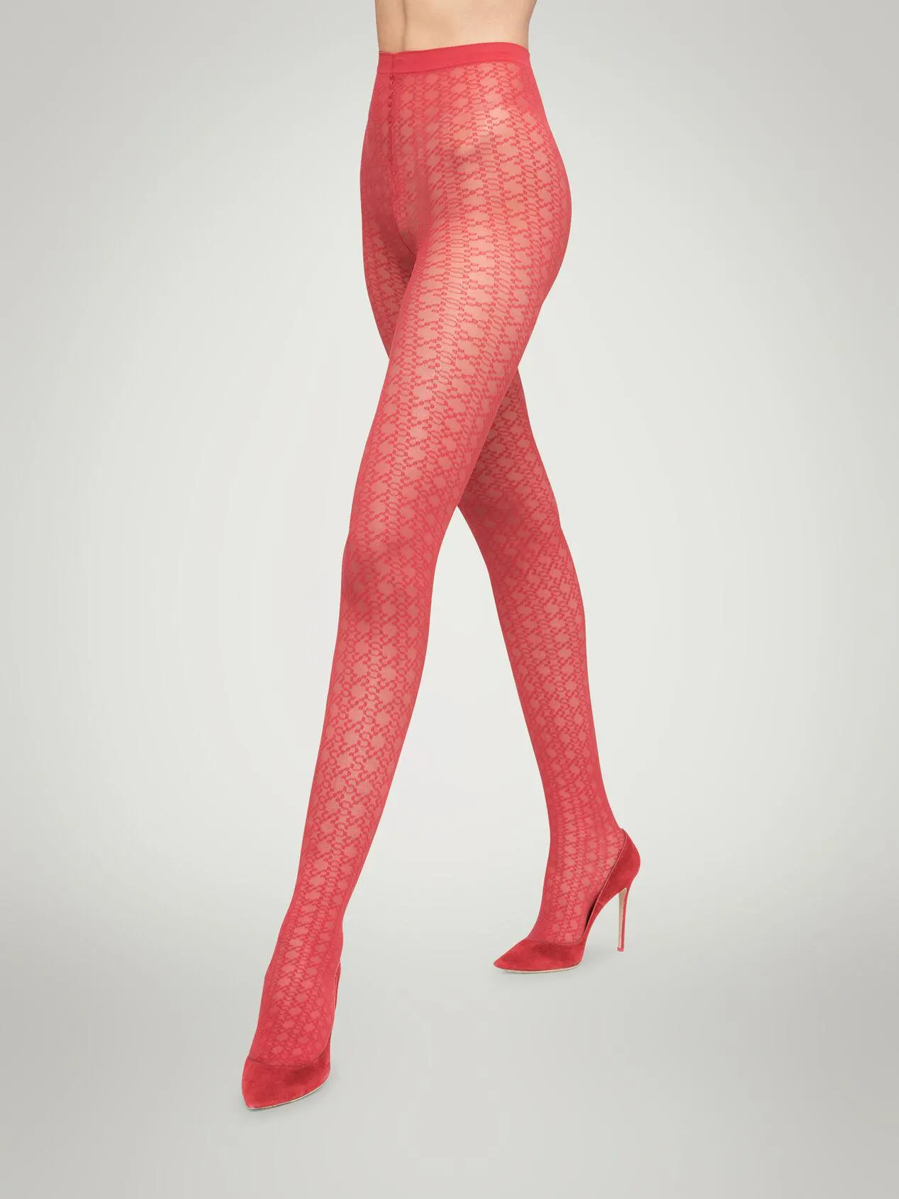 Intricate Sheer Pattern Tights