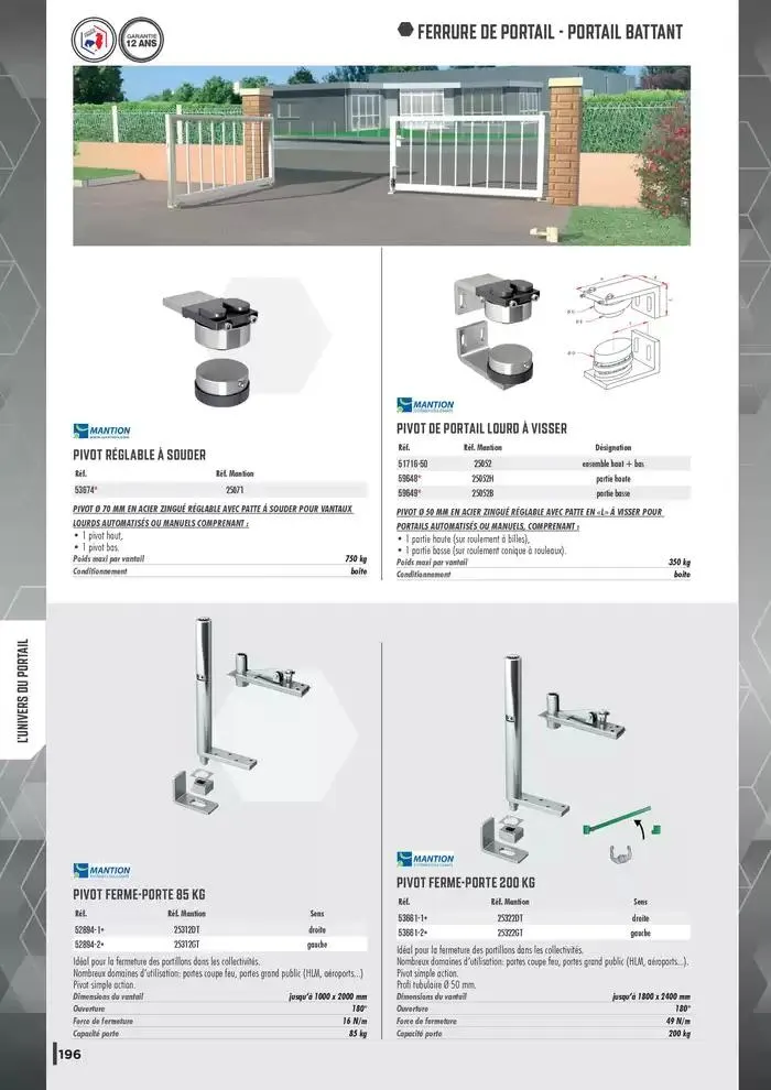 Guide Quincaillerie Serrurerie 2025 - 2026 du 1 avril au 1 avril 2026 - Catalogue page 198