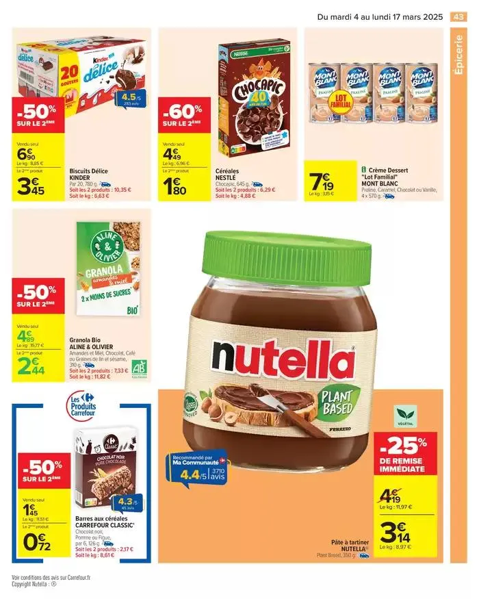 PRODUITS LAITIERS & VÉGÉTAUX du 4 mars au 17 mars 2025 - Catalogue page 45