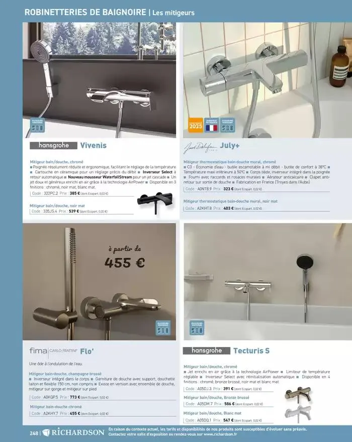 SALLE DE DE BAINS ET CARRELAGE 2025 du 11 avril au 31 décembre 2025 - Catalogue page 250