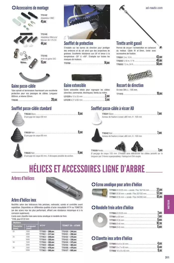 Catalogue Accastillage Diffusion 2025 du 1 janvier au 31 décembre 2025 - Catalogue page 313