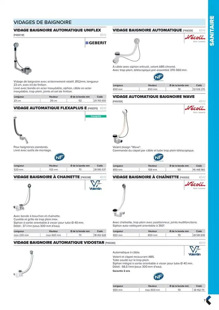 Catalogue génie climatique & sanitaire | Édition 2024-2025 du 2 octobre au 31 décembre 2025 - Catalogue page 7
