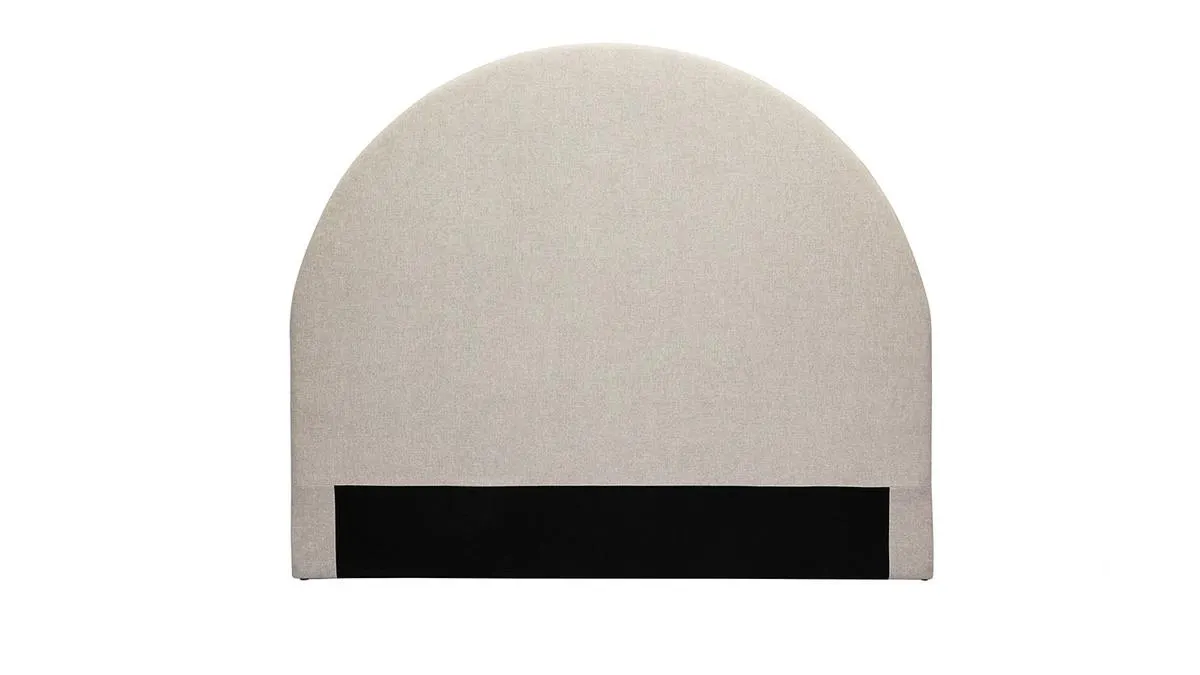 Tête de lit ronde en tissu beige L160 cm NAOMY