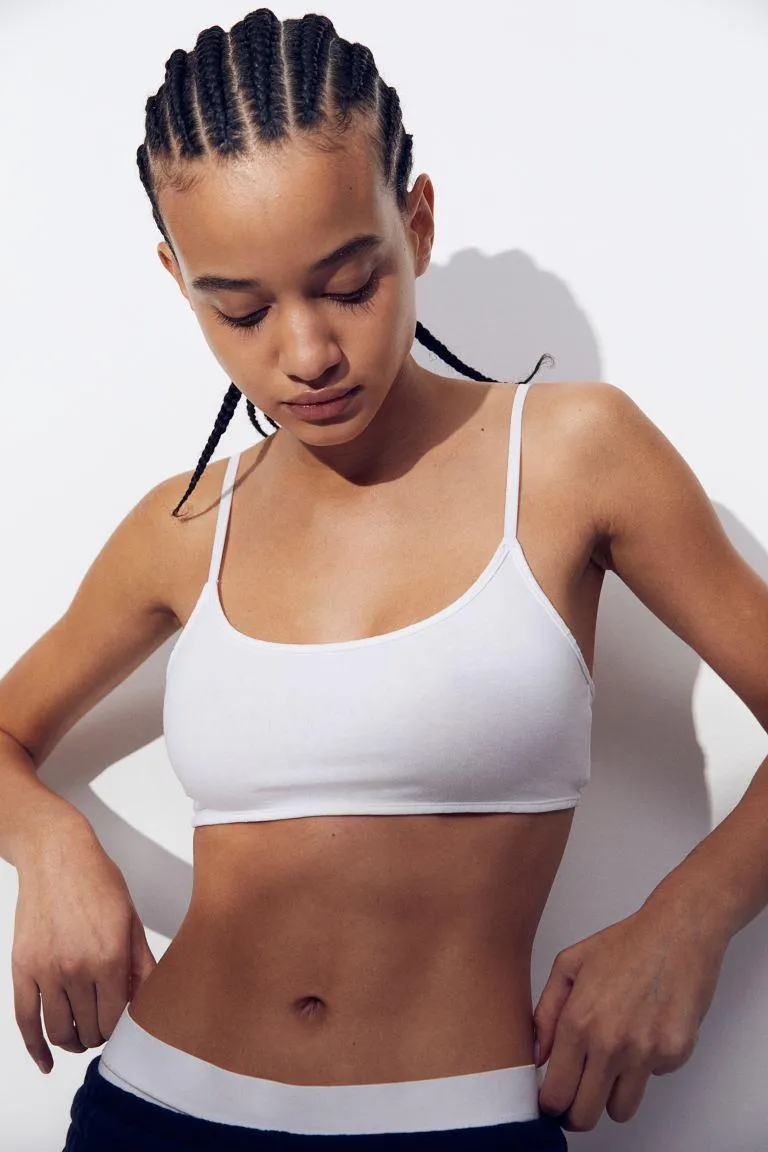 Lot de 2 brassières non paddées en coton