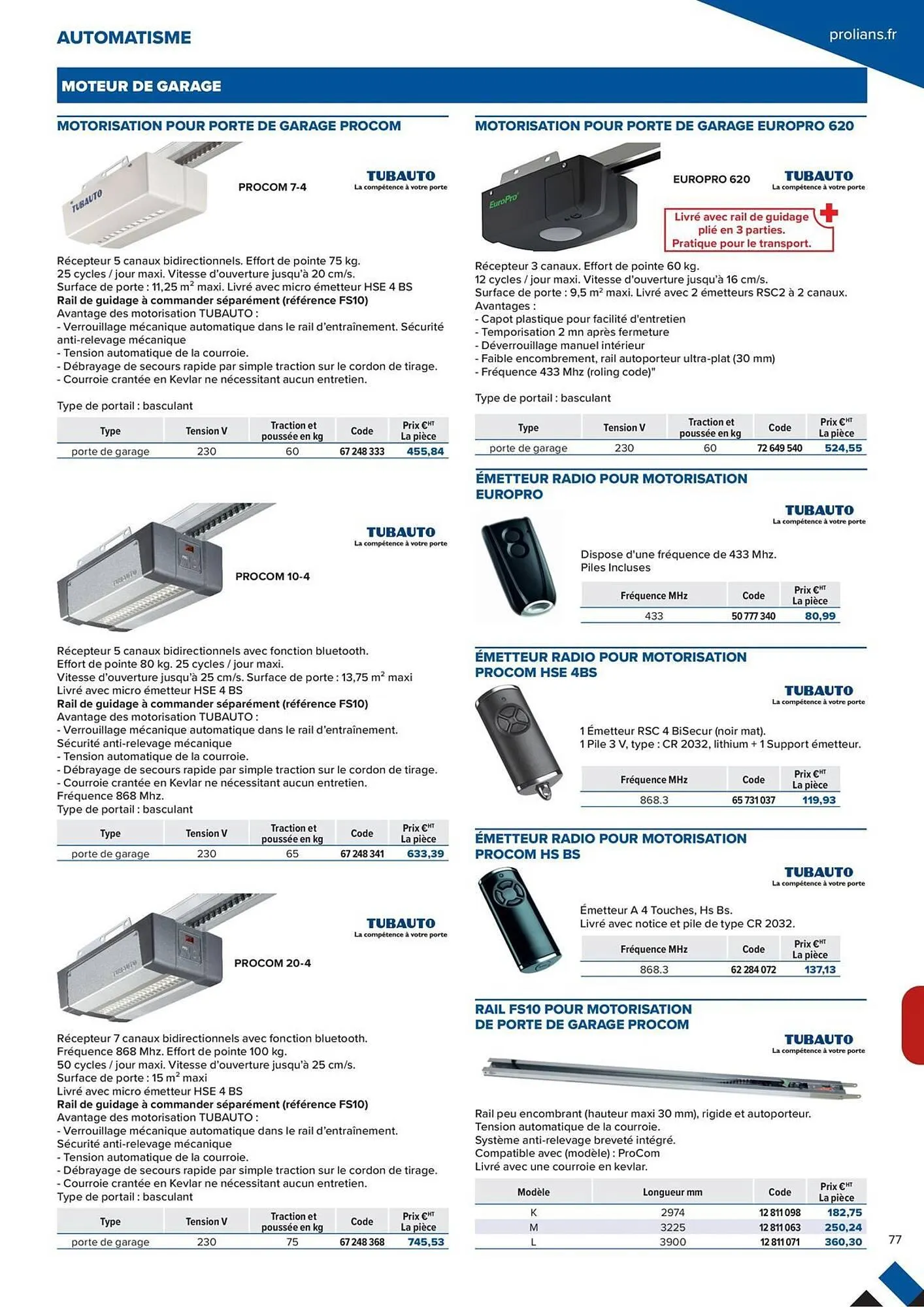 Catalogue Prolians du 2 octobre au 31 décembre 2025 - Catalogue page 77