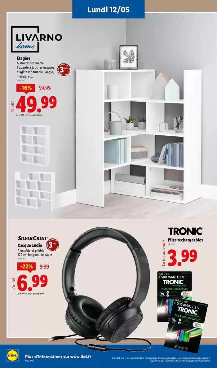 Chez Lidl, retrouvez des accessoires pour la cuisine, le bureau et bien plus encore ! du 8 mai au 12 mai 2025 - Catalogue page 32