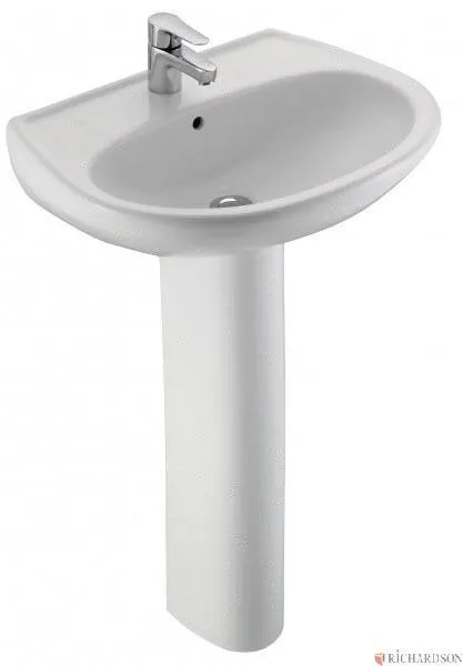 BRIVE 2 - Lavabo avec dosseret arrière pour protéger des projections d'eau