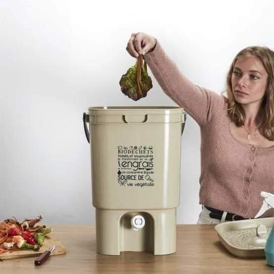 Composteur de Cuisine 19L avec Robinet pour Engrais Liquide - GORIL