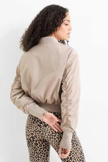 Cropped bomber jacket