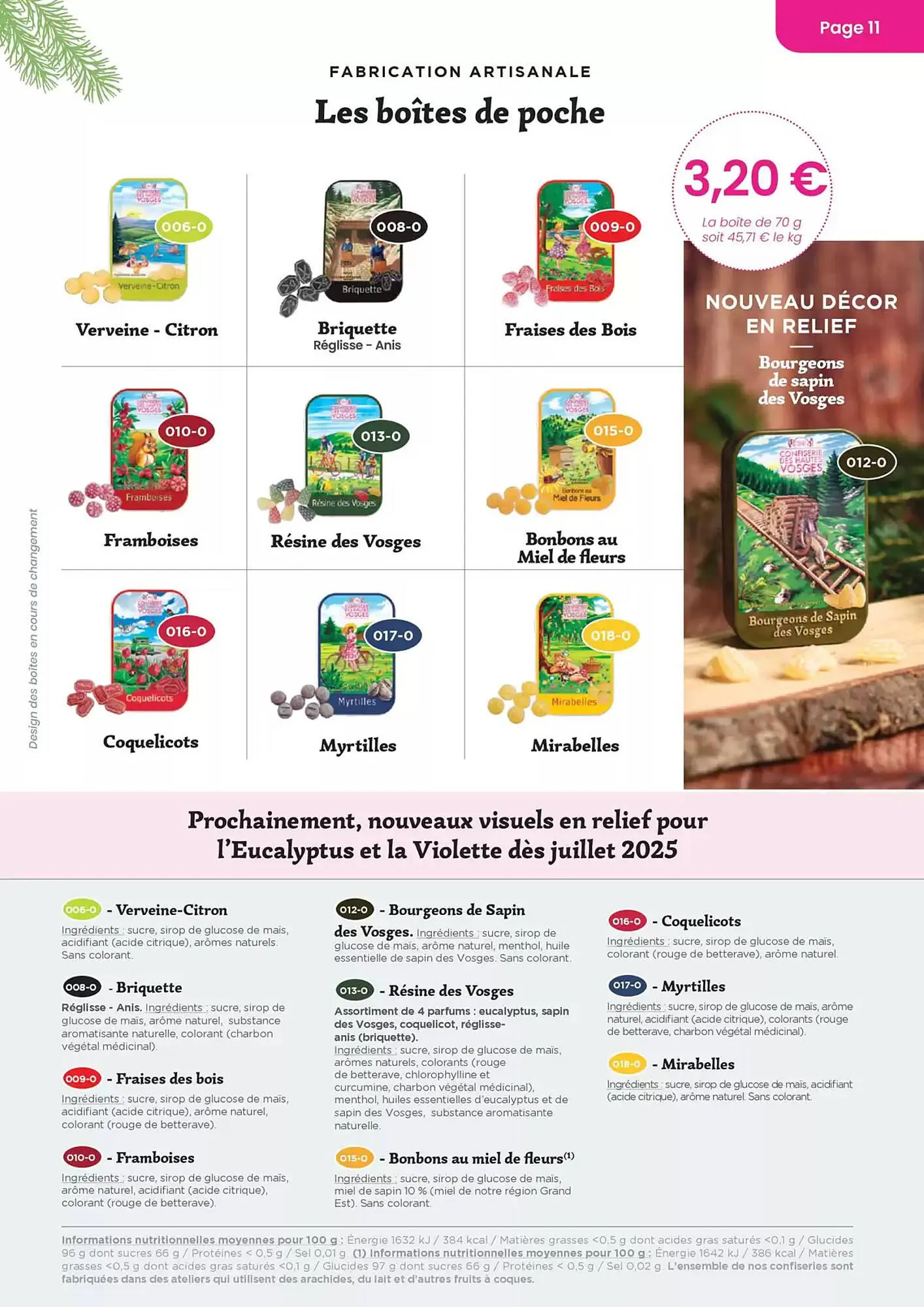 Catalogue Confiserie des Hautes Vosges du 20 mai au 31 décembre 2025 - Catalogue page 11