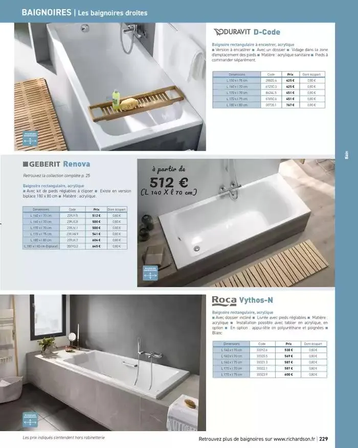 SALLE DE DE BAINS ET CARRELAGE 2025 du 11 avril au 31 décembre 2025 - Catalogue page 231
