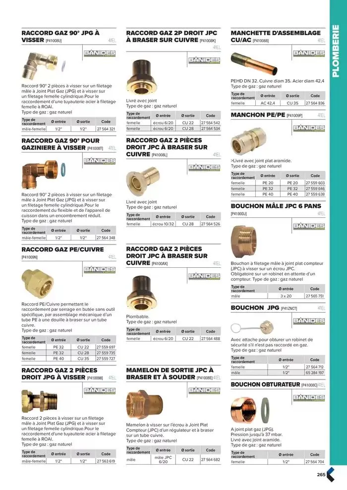 Catalogue génie climatique & sanitaire | Édition 2024-2025 du 2 octobre au 31 décembre 2025 - Catalogue page 265