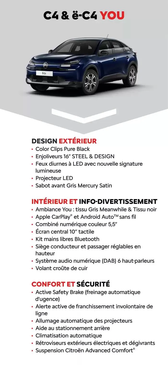 Citroën Nouvelle ë-C4 Electrique 5 portes C-BOOK du 15 janvier au 15 janvier 2026 - Catalogue page 12