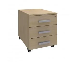 Caisson Mobile - 3 tiroirs - P60cm - XO/STEELY - Chêne et Gris