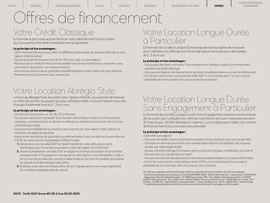 SEAT Arona du 5 mars au 5 mars 2026 - Catalogue page 26