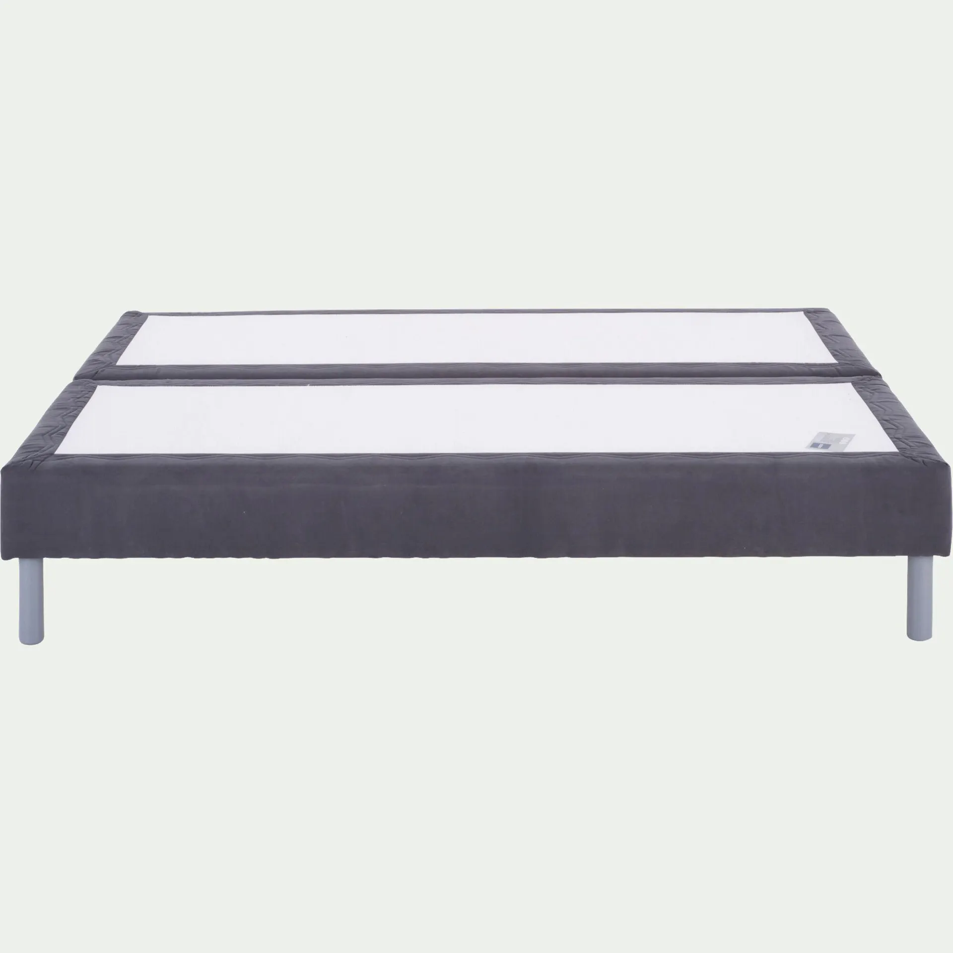 Double sommier tapissier Bultex à lattes - gris 160x200cm