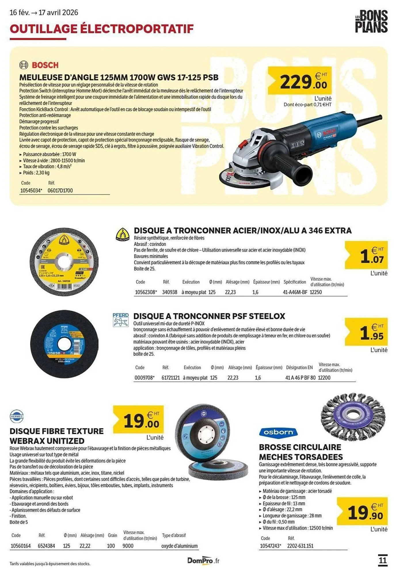 Catalogue DomPro du 17 février au 17 avril 2026 - Catalogue page 11