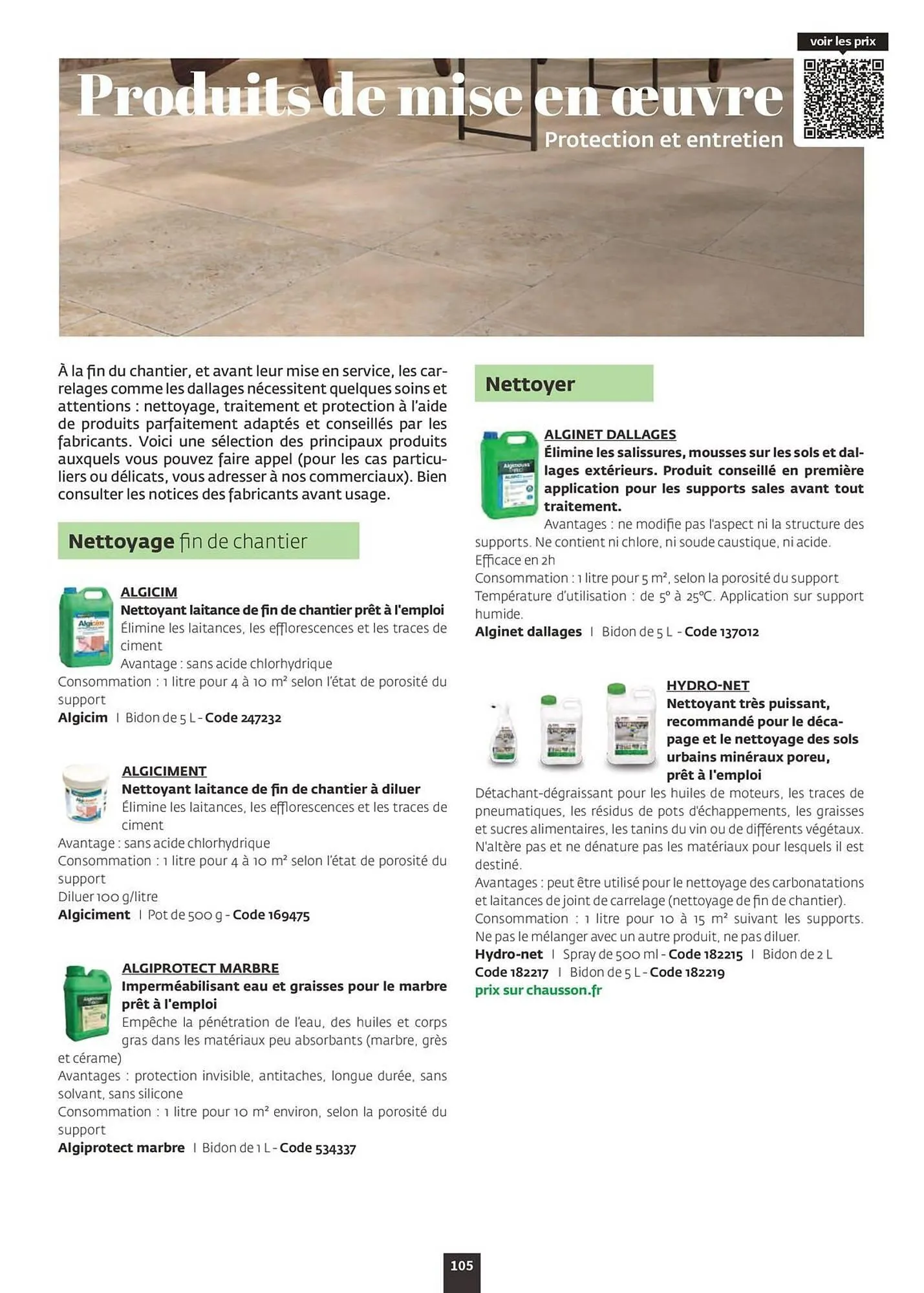 Catalogue Chausson Matériaux du 12 septembre au 31 décembre 2026 - Catalogue page 107