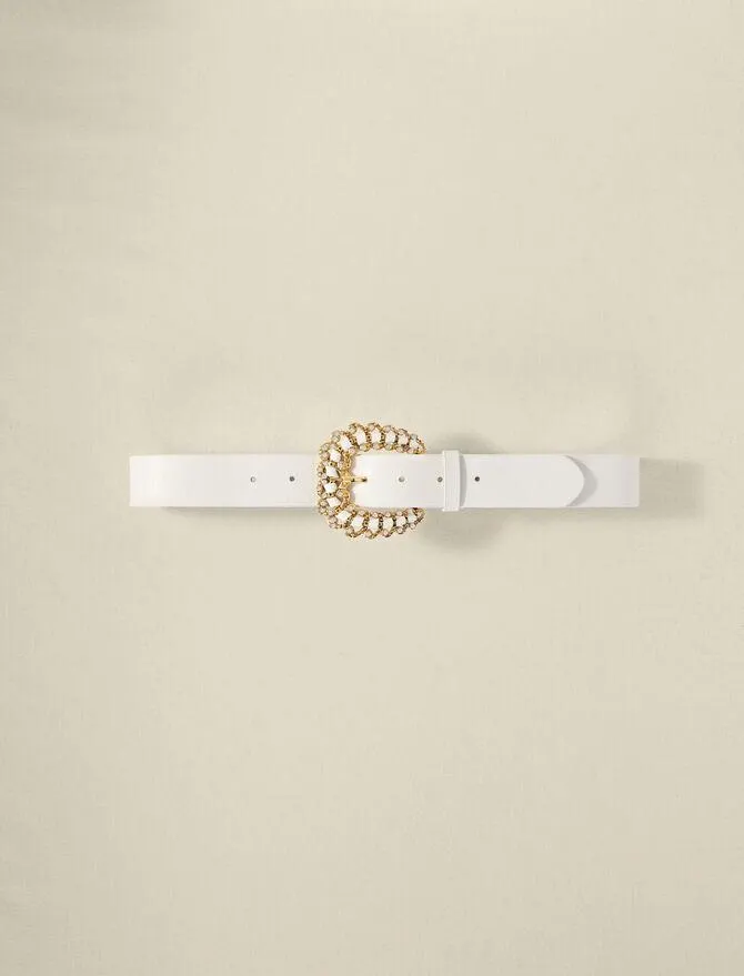 Ceinture à boucle strassée