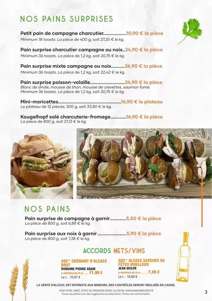 CARTE TRAITEUR 2025 du 31 mars au 31 décembre 2025 - Catalogue page 3