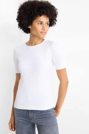 Multipack of 2 - T-shirt - slim fit - ribbed