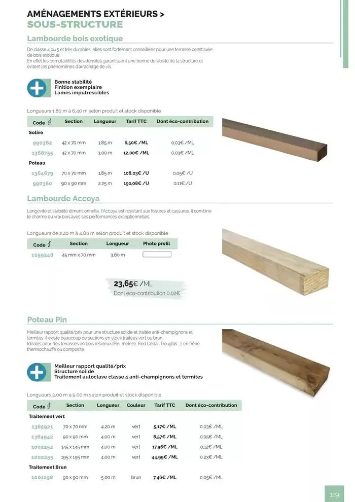 BOIS PANNEAUX 2025 2026 du 30 avril au 31 décembre 2026 - Catalogue page 119
