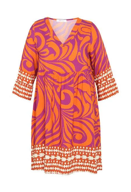 Robe tunique bicolore en viscose