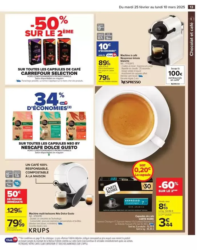 -50% SUR LE 2ÈME - CHOCOLAT ET CAFÉ du 25 février au 10 mars 2025 - Catalogue page 15