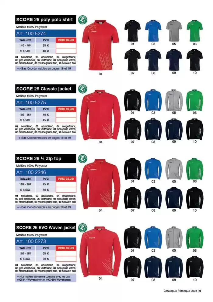 Pétanque & jeu provençal du 17 octobre au 31 mai 2025 - Catalogue page 9