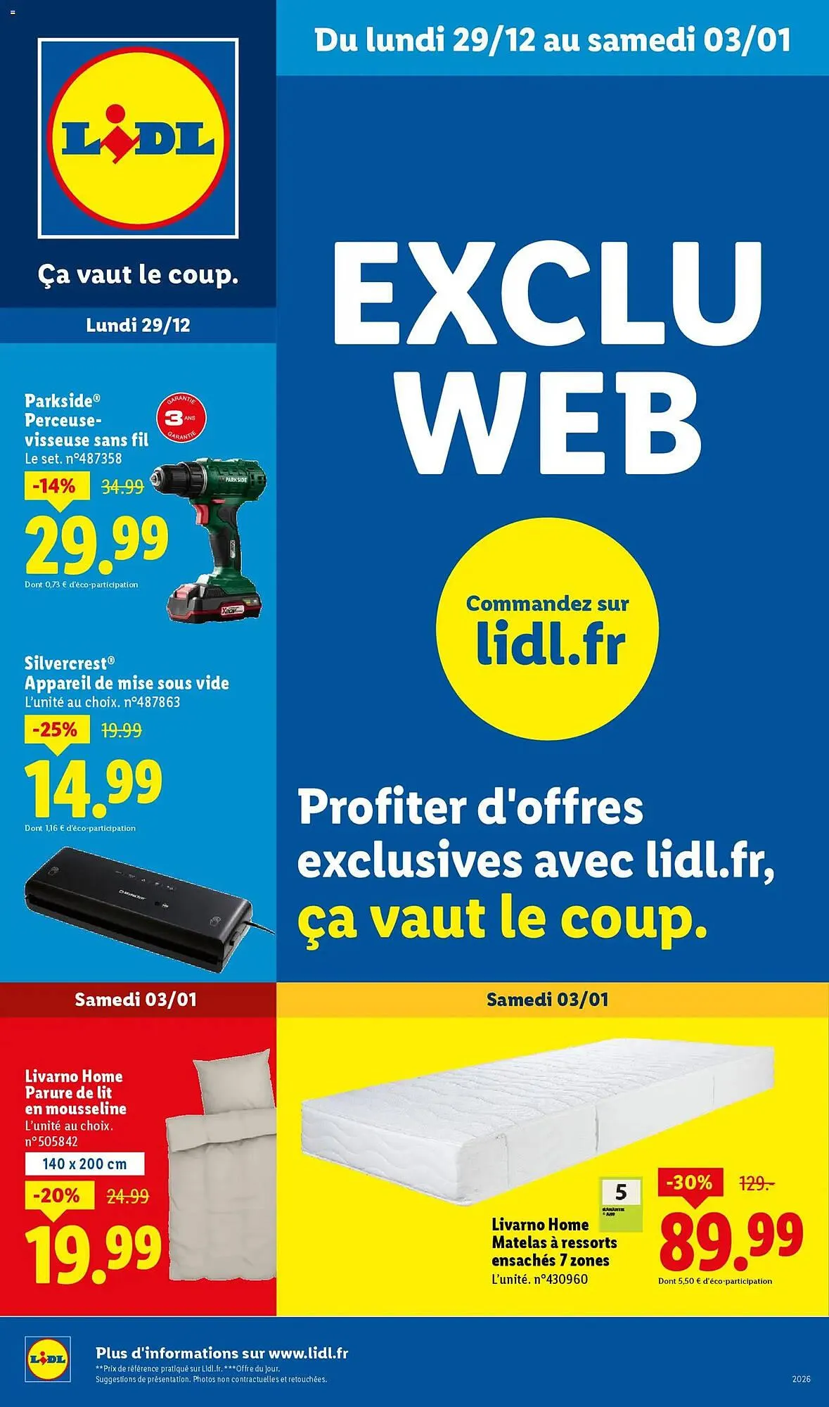 Catalogue Lidl du 29 décembre au 3 janvier 2026 - Catalogue page 1
