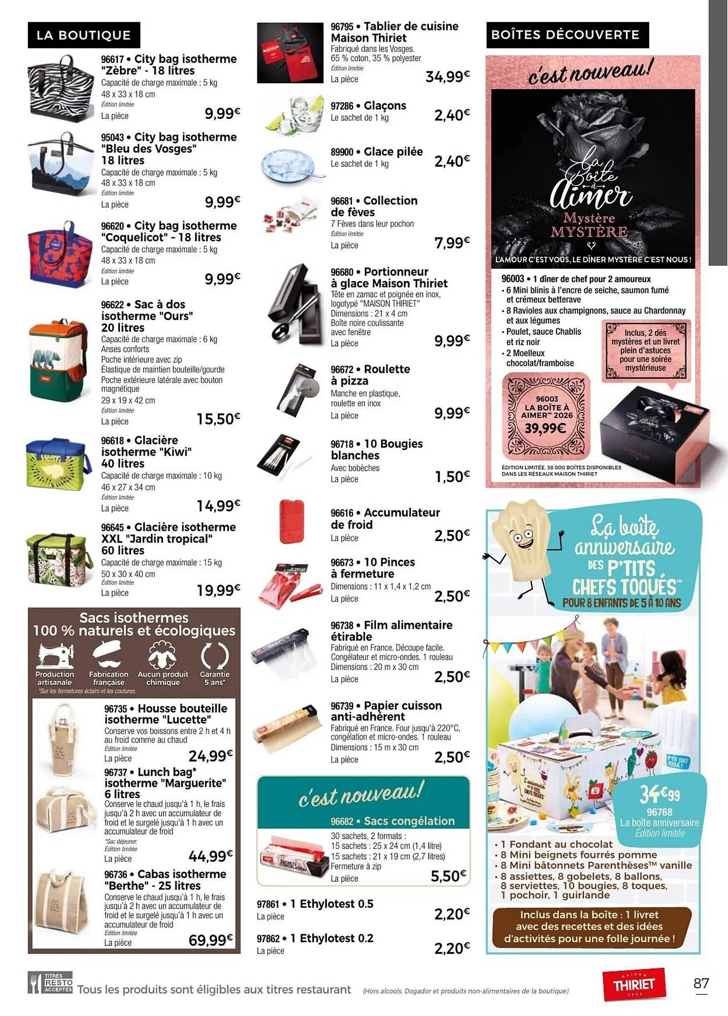 Catalogue Thiriet du 1 janvier au 30 janvier 2026 - Catalogue page 87