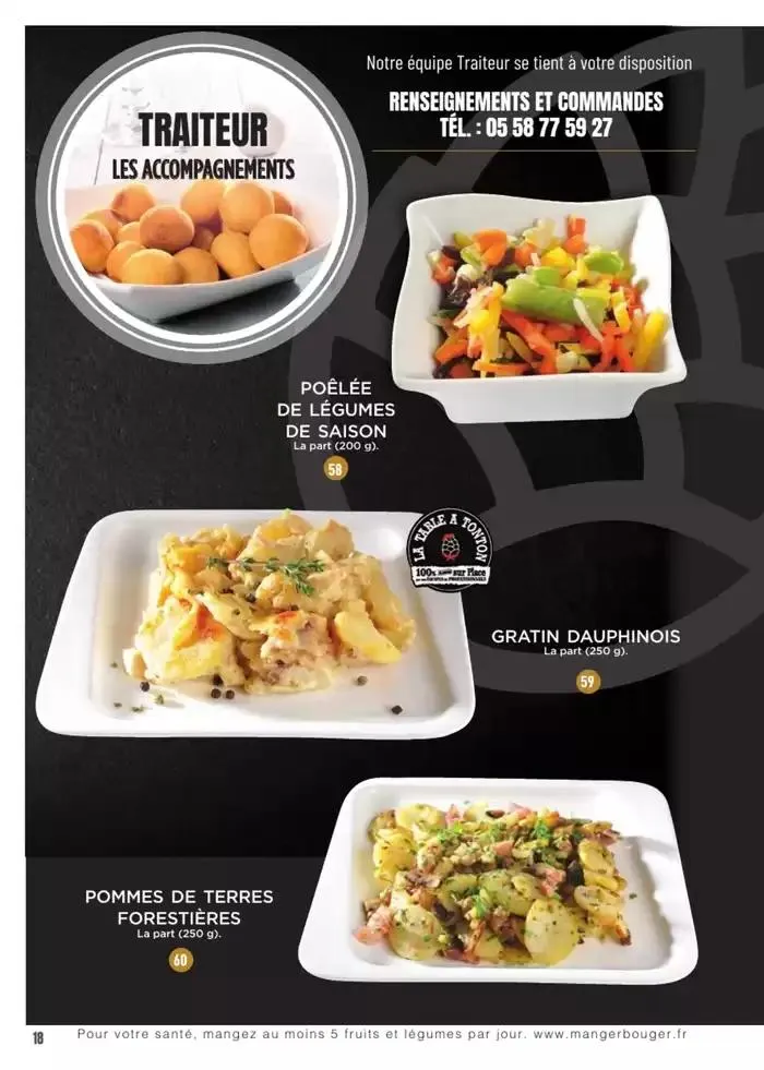 CARTE TRAITEUR PERMANENTE du 3 janvier au 31 décembre 2025 - Catalogue page 9