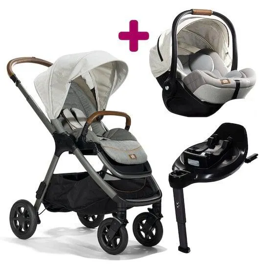 Pack poussette duo Finiti Oyster + coque I-Level Oyster + Base Encore de Joie