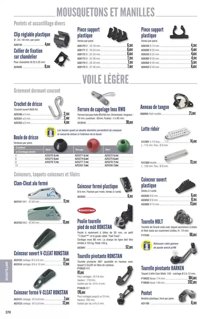 Catalogue Accastillage Diffusion 2025 du 1 janvier au 31 décembre 2025 - Catalogue page 372