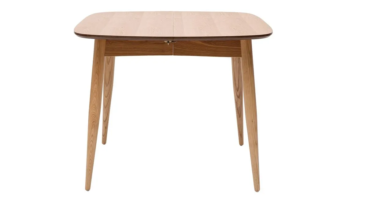 Table à manger extensible carrée en bois clair L90-130 cm NORDECO