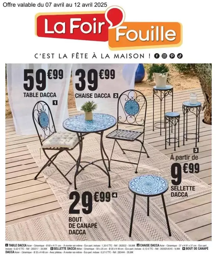 C'EST LA FÊTE À LA MAISON du 7 avril au 12 avril 2025 - Catalogue page 1