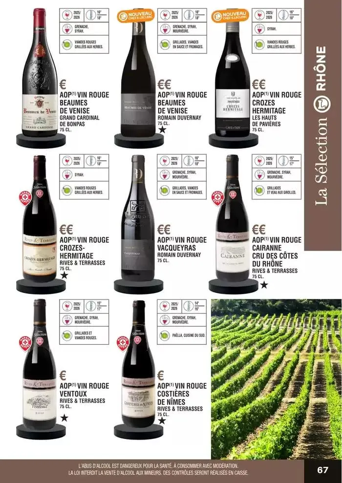 GUIDE DES VINS 2025 2026 du 27 février au 31 janvier 2027 - Catalogue page 67