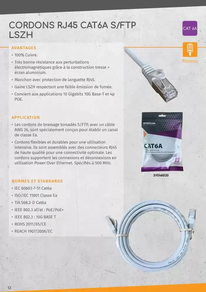 Gamme Cable Reseaux L2S 2025 du 14 janvier au 31 décembre 2025 - Catalogue page 12