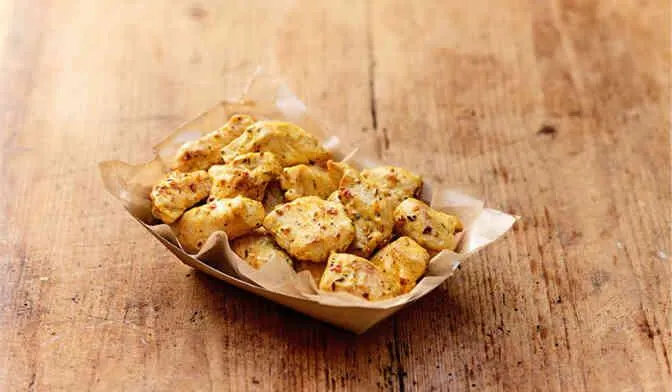 Bouchées de filet de poulet curry coco