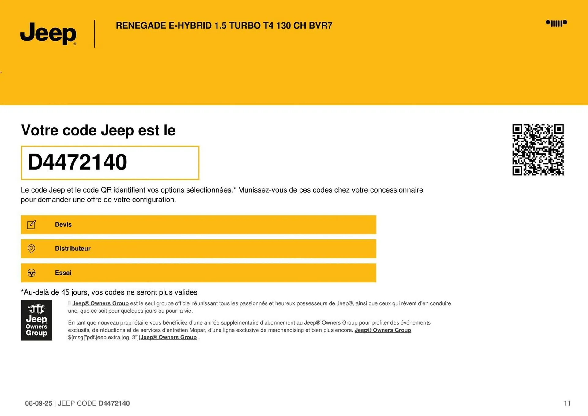 Catalogue Jeep du 8 septembre au 30 septembre 2026 - Catalogue page 11