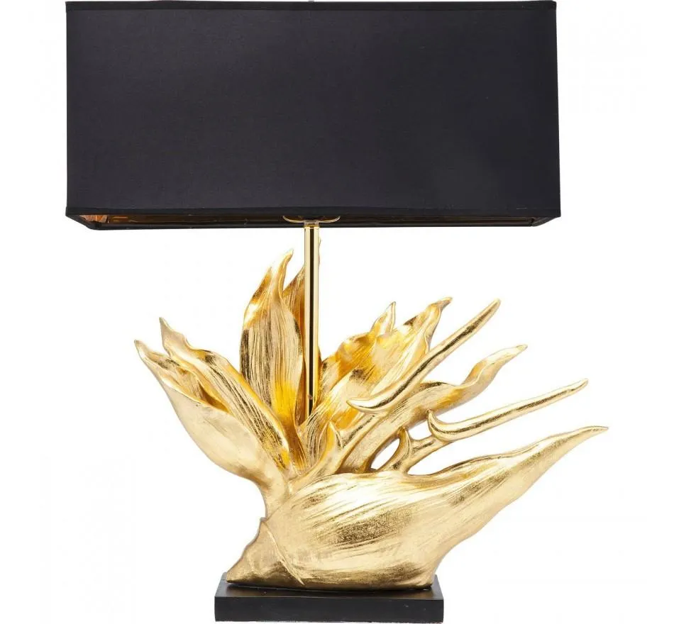 Lampe fleur dorée Kare Design