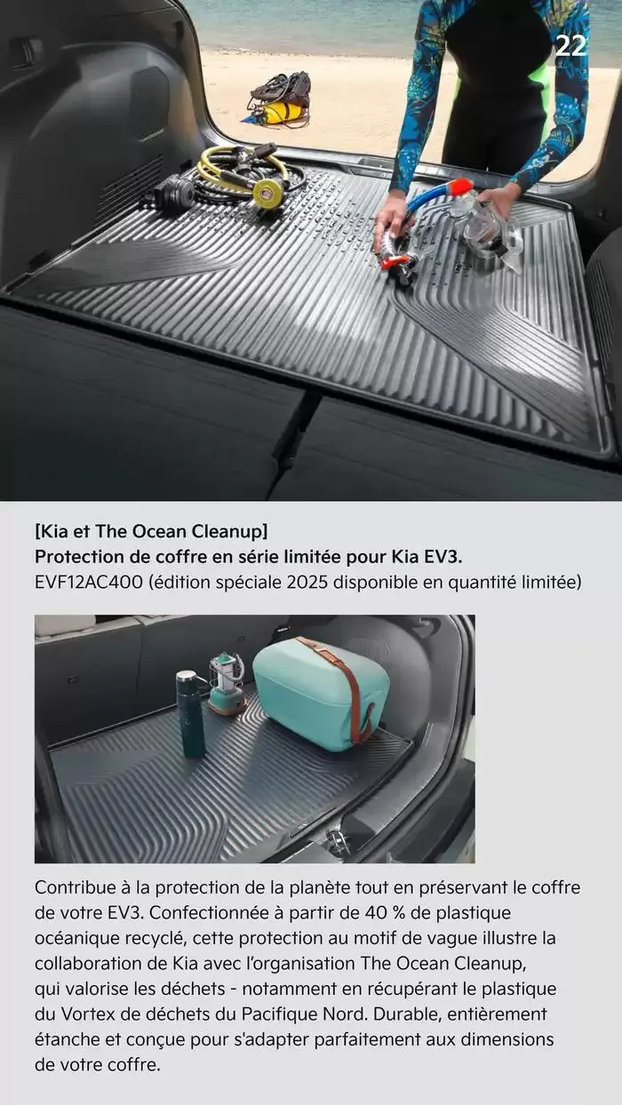KIA Nouveau EV3 100% électrique - Accessoires du 15 mai au 6 mai 2026 - Catalogue page 12