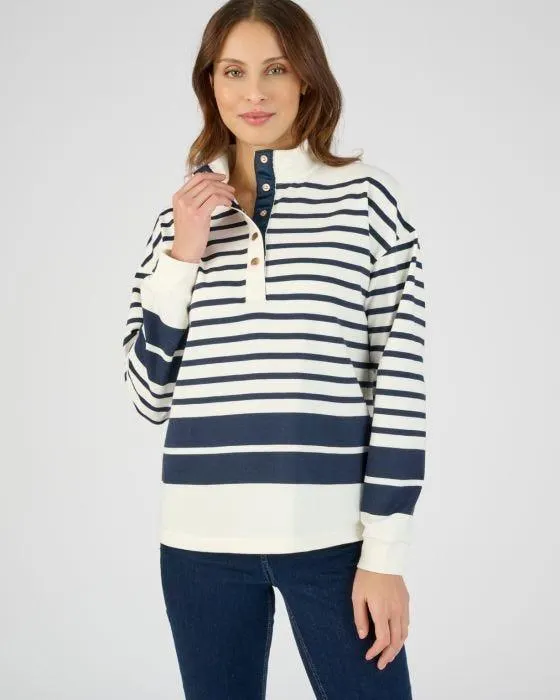 Sweat-shirt esprit marinière