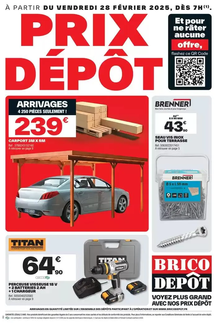 Les arrivages Brico Dépôt du 28 février au 13 mars 2025 - Catalogue page 1