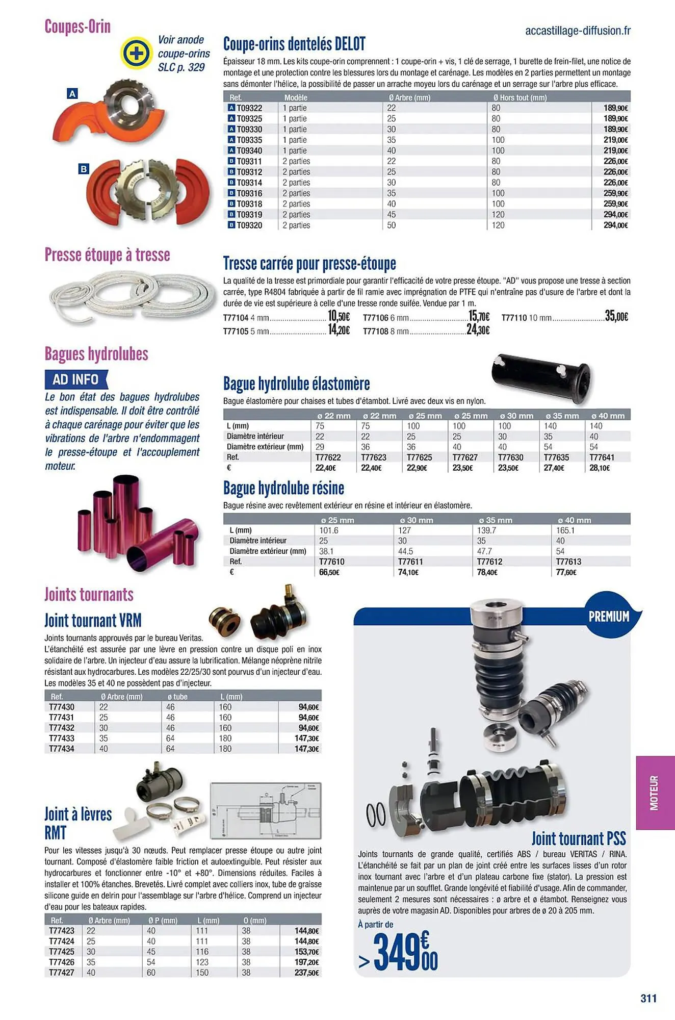 Catalogue Accastillage Diffusion du 1 mars au 31 décembre 2023 - Catalogue page 313