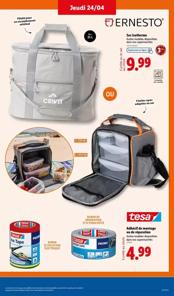 Ne manquez pas les ventes de jardinage et textile ce jeudi chez Lidl du 21 avril au 24 avril 2025 - Catalogue page 33