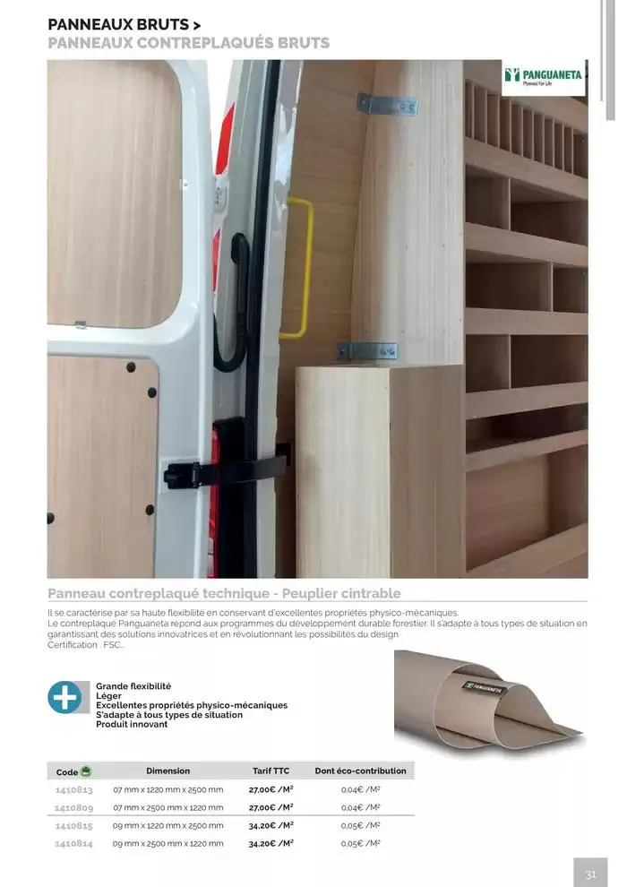 BOIS PANNEAUX 2025 2026 du 30 avril au 31 décembre 2026 - Catalogue page 31