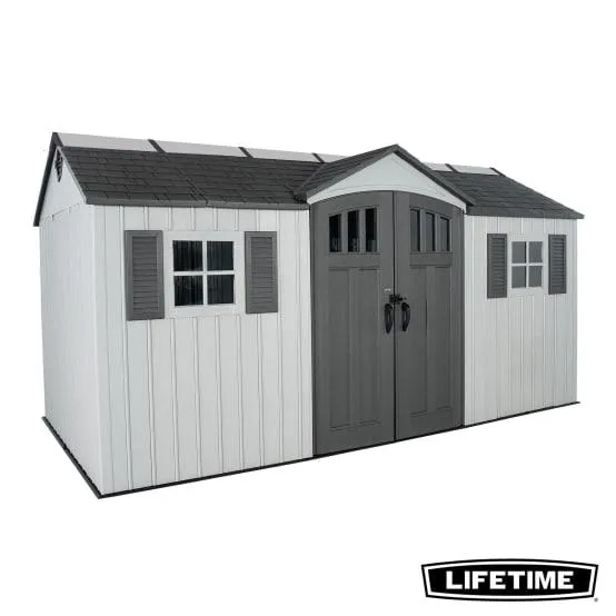 Abri de jardin résine 11.15m2 - 4.57x2.44m LIFETIME 60406