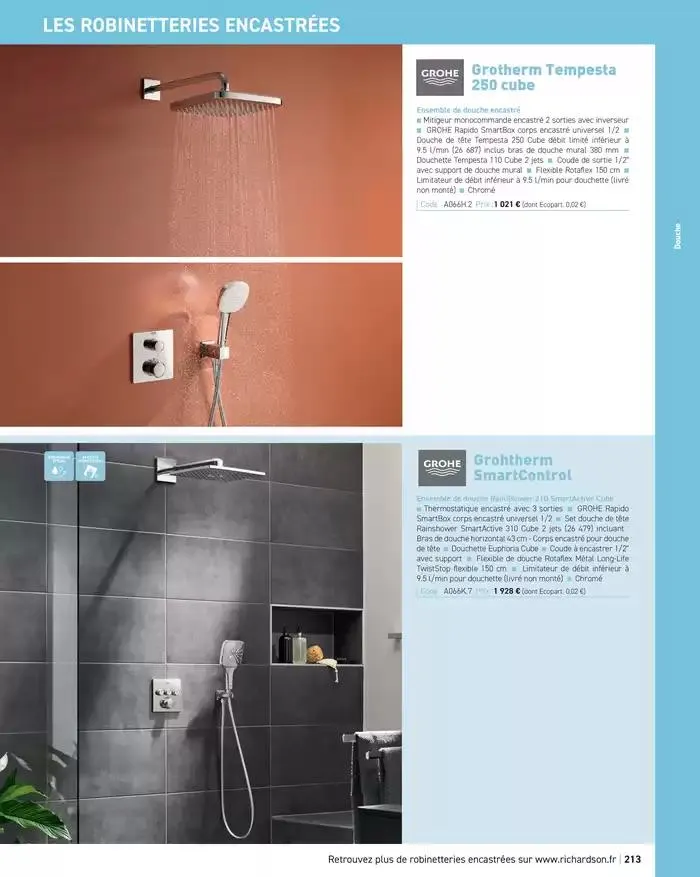 SALLE DE DE BAINS ET CARRELAGE 2025 du 11 avril au 31 décembre 2025 - Catalogue page 215