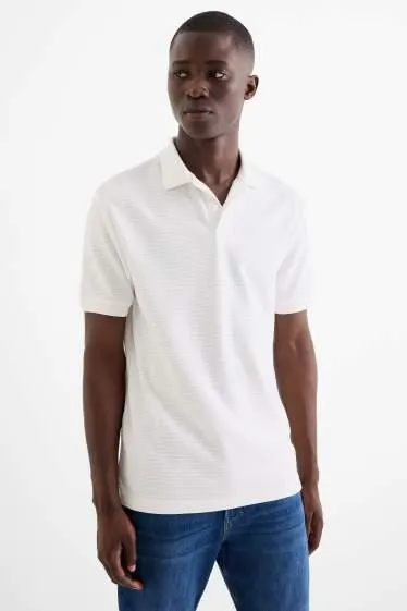 Polo shirt - regular fit - ribbed
